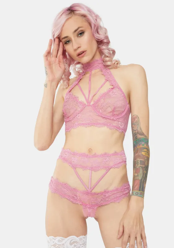 Dainty Sleep Walker Lace Lingerie Set sold by Dolls Kill