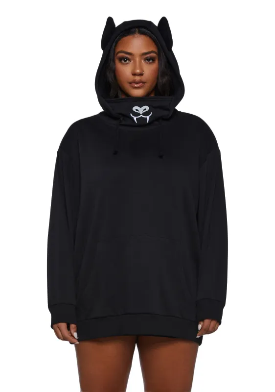 Plus Fly By Night Bat Oversized Hoodie sold by Dolls Kill
