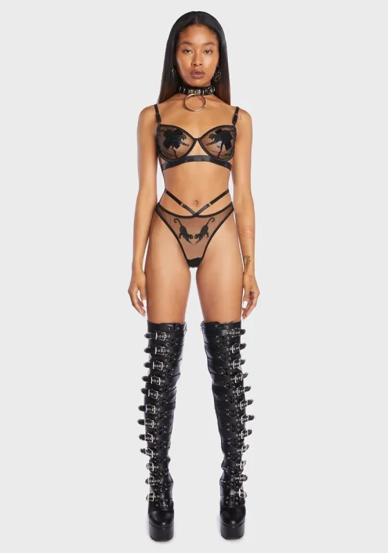 Wild Spots 2 Piece Lingerie Set sold by Dolls Kill