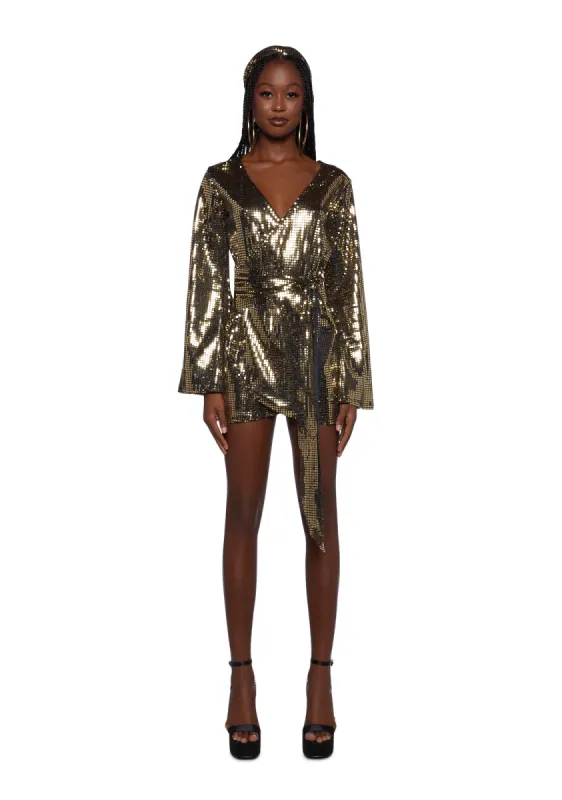 Golden Disco Fever Costume Set sold by Dolls Kill