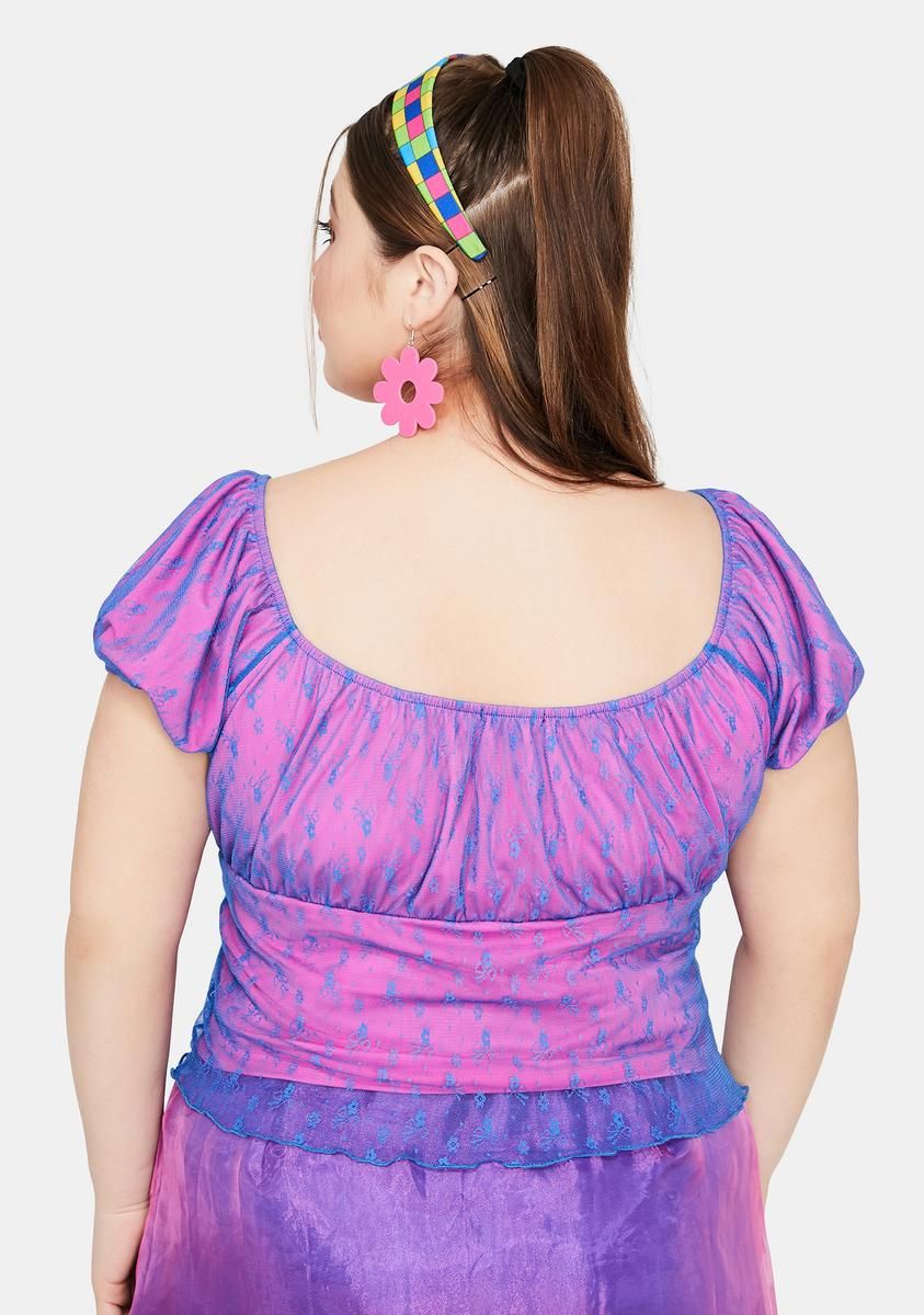 Plus My Own Rhythm Lace Crop Top sold by Dolls Kill product image thumbnail 4