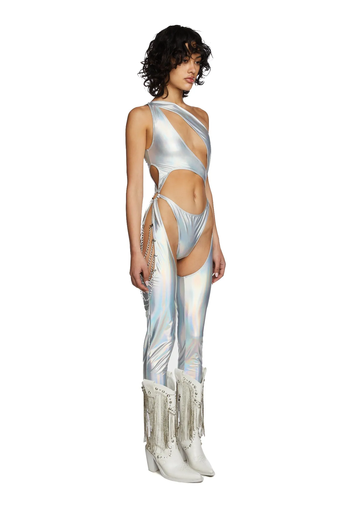 Prism Moonwalk Cut-Out Catsuit sold by Dolls Kill product image thumbnail 3