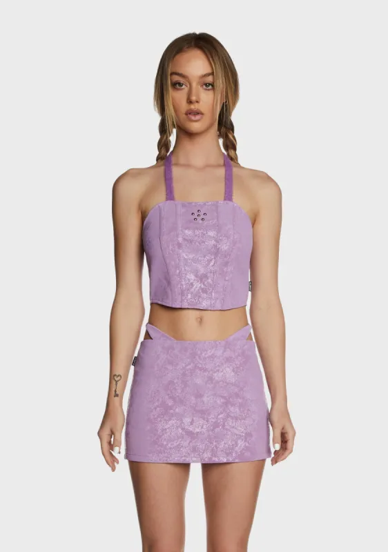 Corset Halter Top sold by Dolls Kill