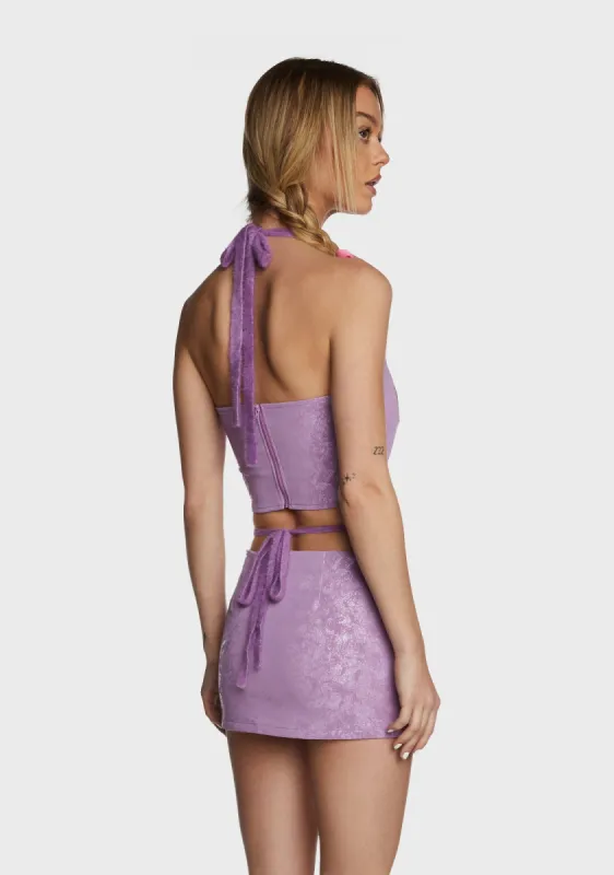 Astro Vision Vinyl Corset Top sold by Dolls Kill