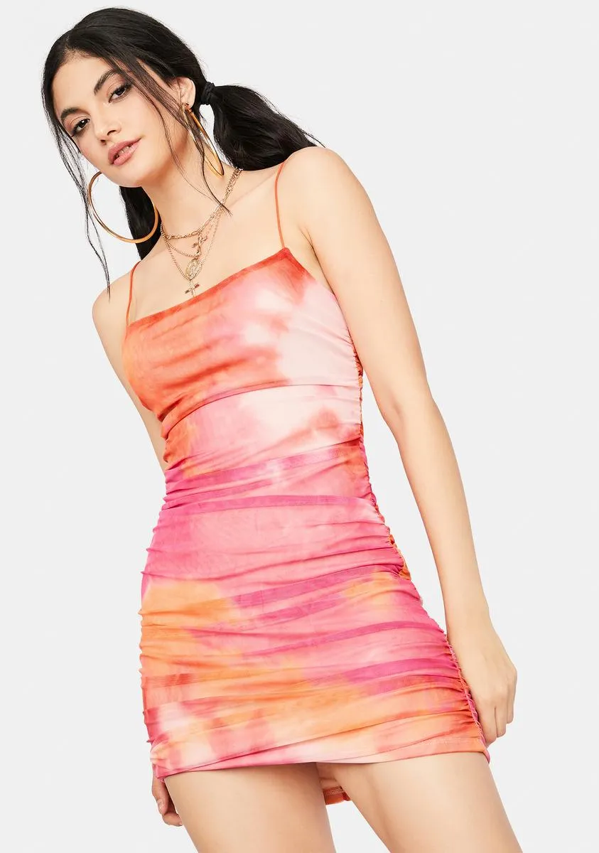 Get My Permission Tie Dye Mini Dress sold by Dolls Kill