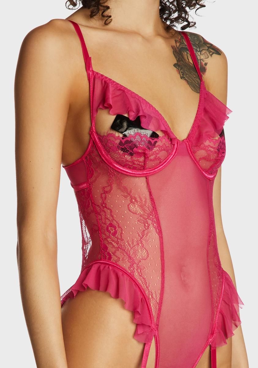 Sweetest Love Lace Teddy - Pink sold by Dolls Kill product image thumbnail 2
