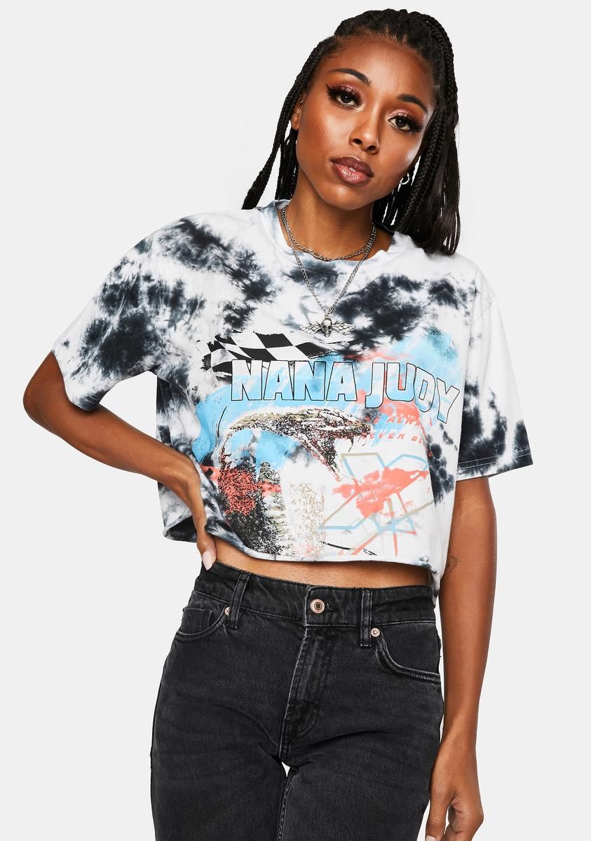 Cobra Tie Dye Crop Boyfriend Tee sold by Dolls Kill