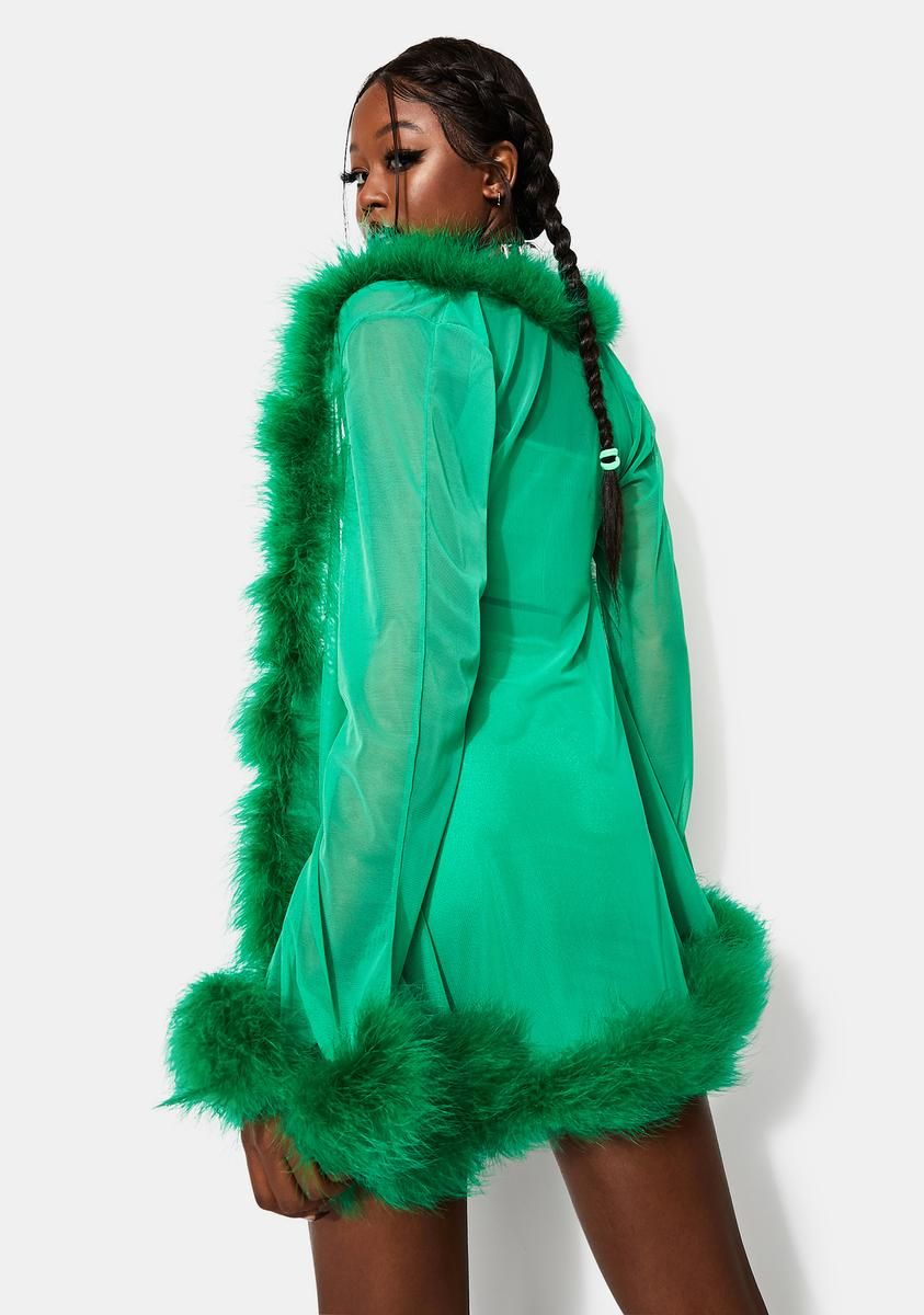 Poison Ivy Feather Robe sold by Dolls Kill product image thumbnail 4