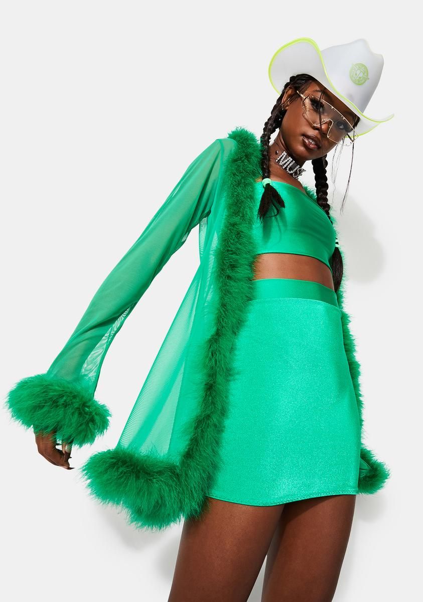 Poison Ivy Feather Robe sold by Dolls Kill product image thumbnail 2