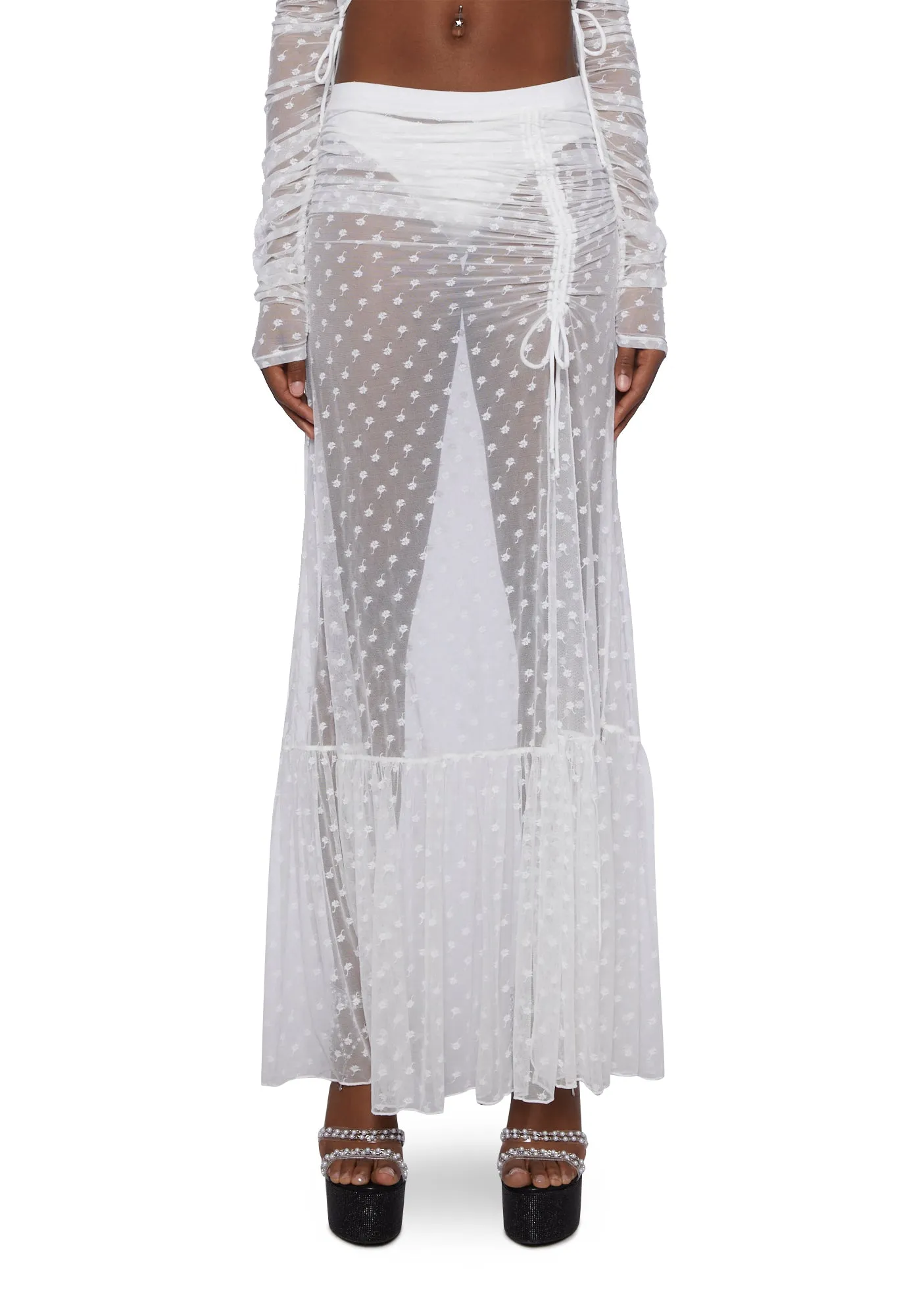 Garden Symphony Maxi Skirt sold by Dolls Kill