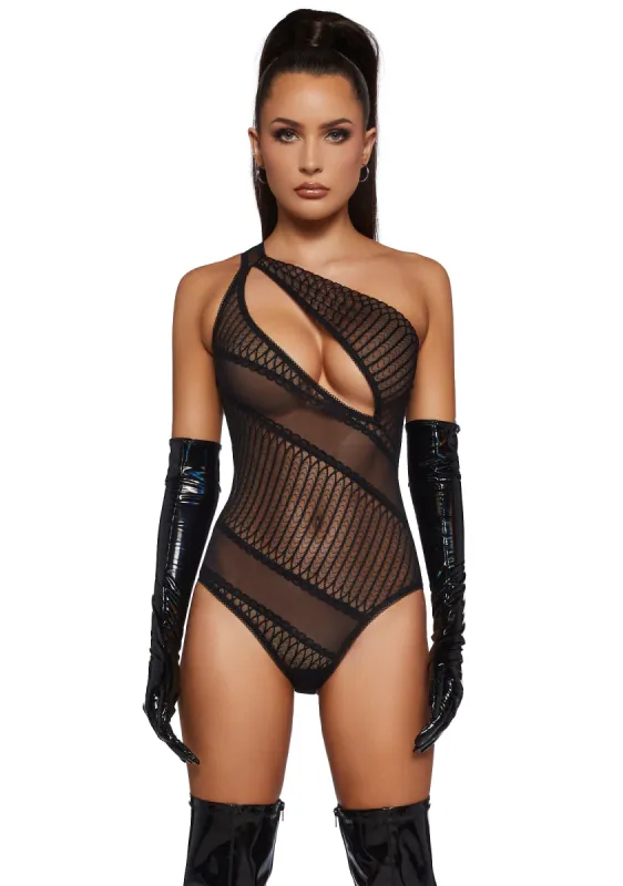 Midnight Obsession Sheer Bodysuit sold by Dolls Kill