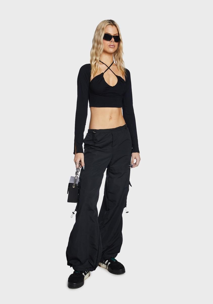 Black Sira Crop Top sold by Dolls Kill product image thumbnail 5
