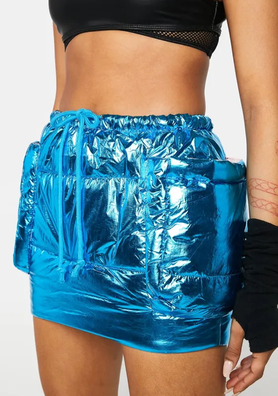 Cool Unstoppable Now Puffer Mini Skirt sold by Dolls Kill