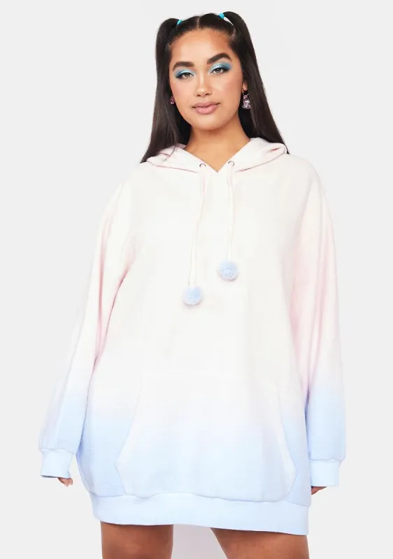 Plus Happy Talk Ombre Sherpa Hoodie sold by Dolls Kill