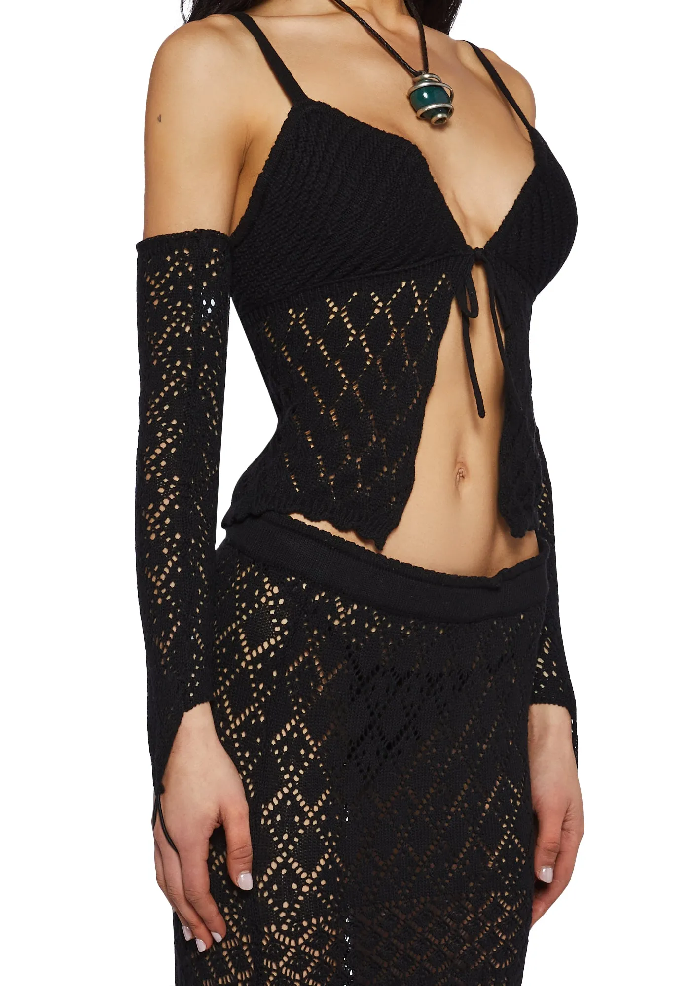 Secret Affection Crochet Skirt Set sold by Dolls Kill product image thumbnail 2