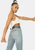 Natural Remember Me Side Tie Tank sold by Dolls Kill