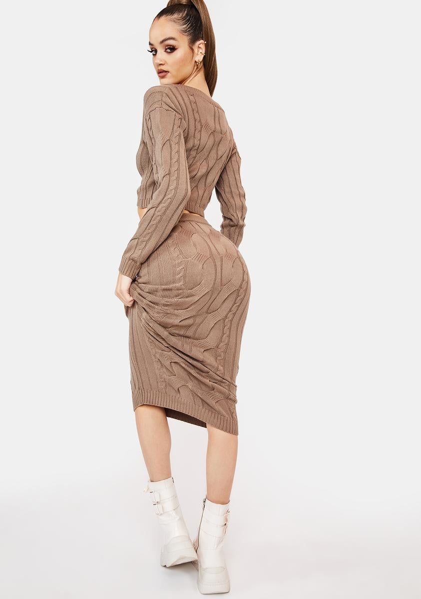 Signed And Delivered Knit Skirt Set sold by Dolls Kill product image thumbnail 4