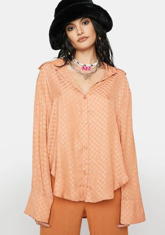 Go With The Flow Checkered Shirt sold by Dolls Kill