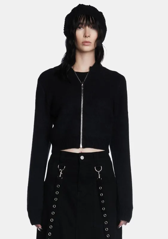 Extra Dimension Bomber Sweater sold by Dolls Kill