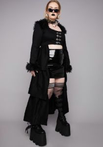 Plus Give Them Grief Duster Coat sold by Dolls Kill