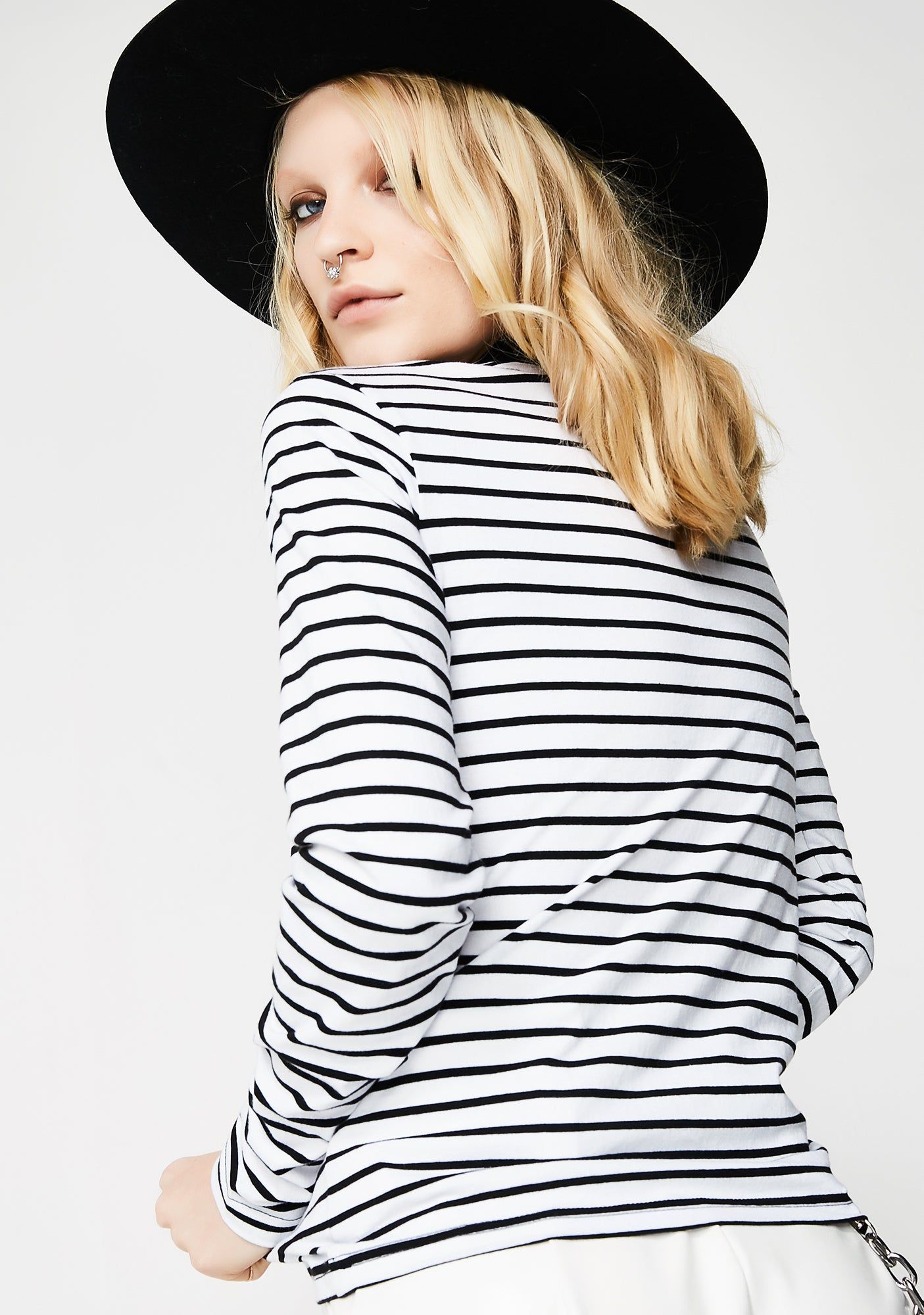 Happy Face Stripey Long Sleeve sold by Dolls Kill product image thumbnail 4