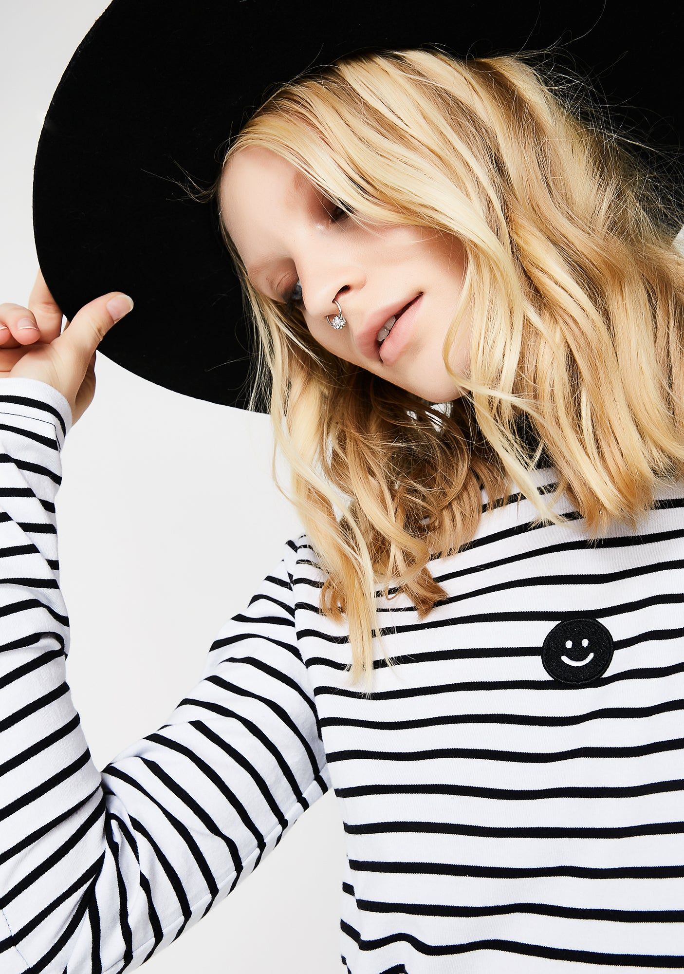 Happy Face Stripey Long Sleeve sold by Dolls Kill product image thumbnail 3
