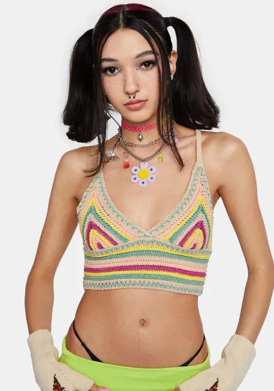 Brilliant Taste The Feeling Crochet Top sold by Dolls Kill