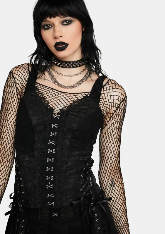 Enchanted Lace Corset Top sold by Dolls Kill