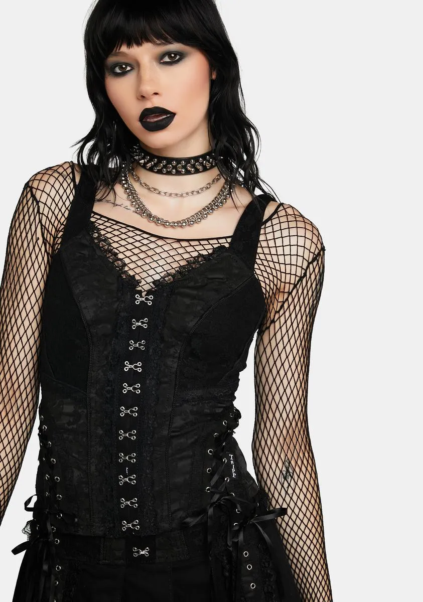 Enchanted Lace Corset Top sold by Dolls Kill