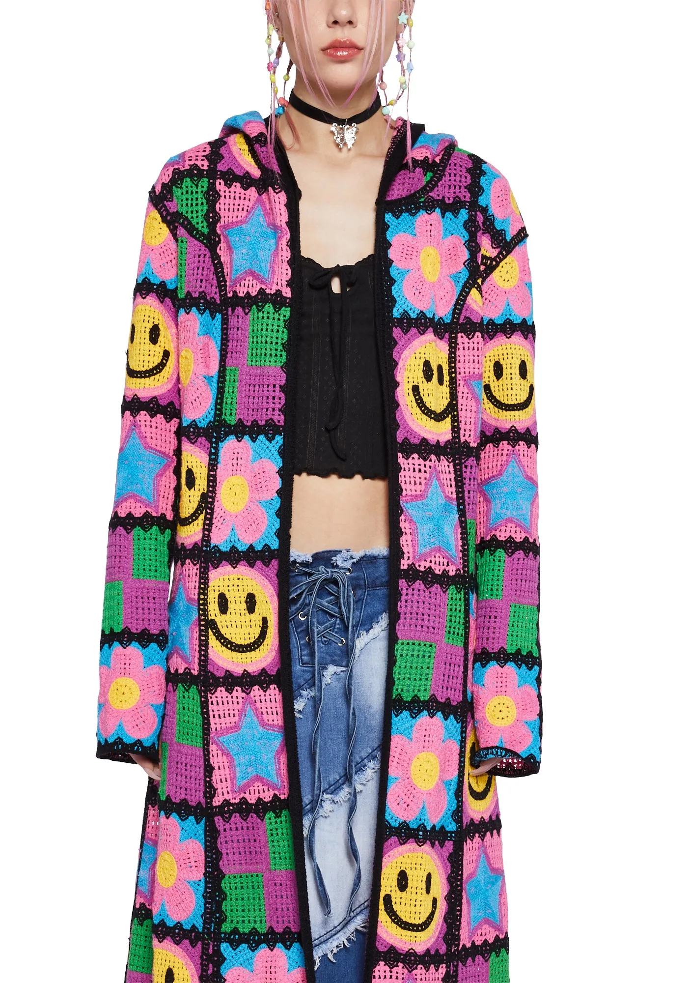 Happy In My Mind Crochet Cardigan sold by Dolls Kill product image thumbnail 2