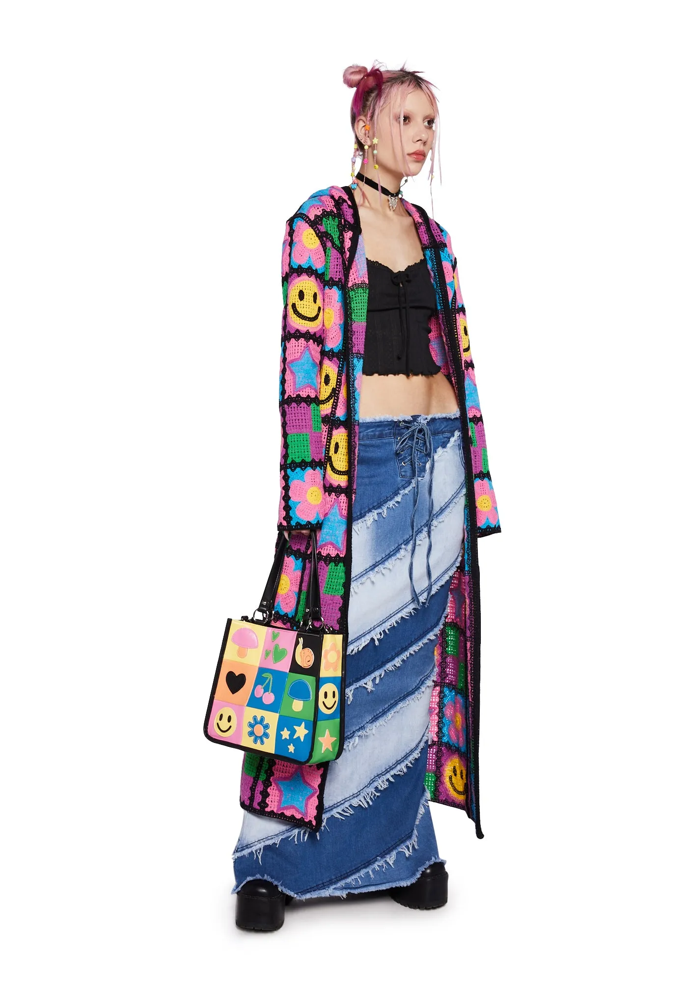 Happy In My Mind Crochet Cardigan sold by Dolls Kill product image thumbnail 5