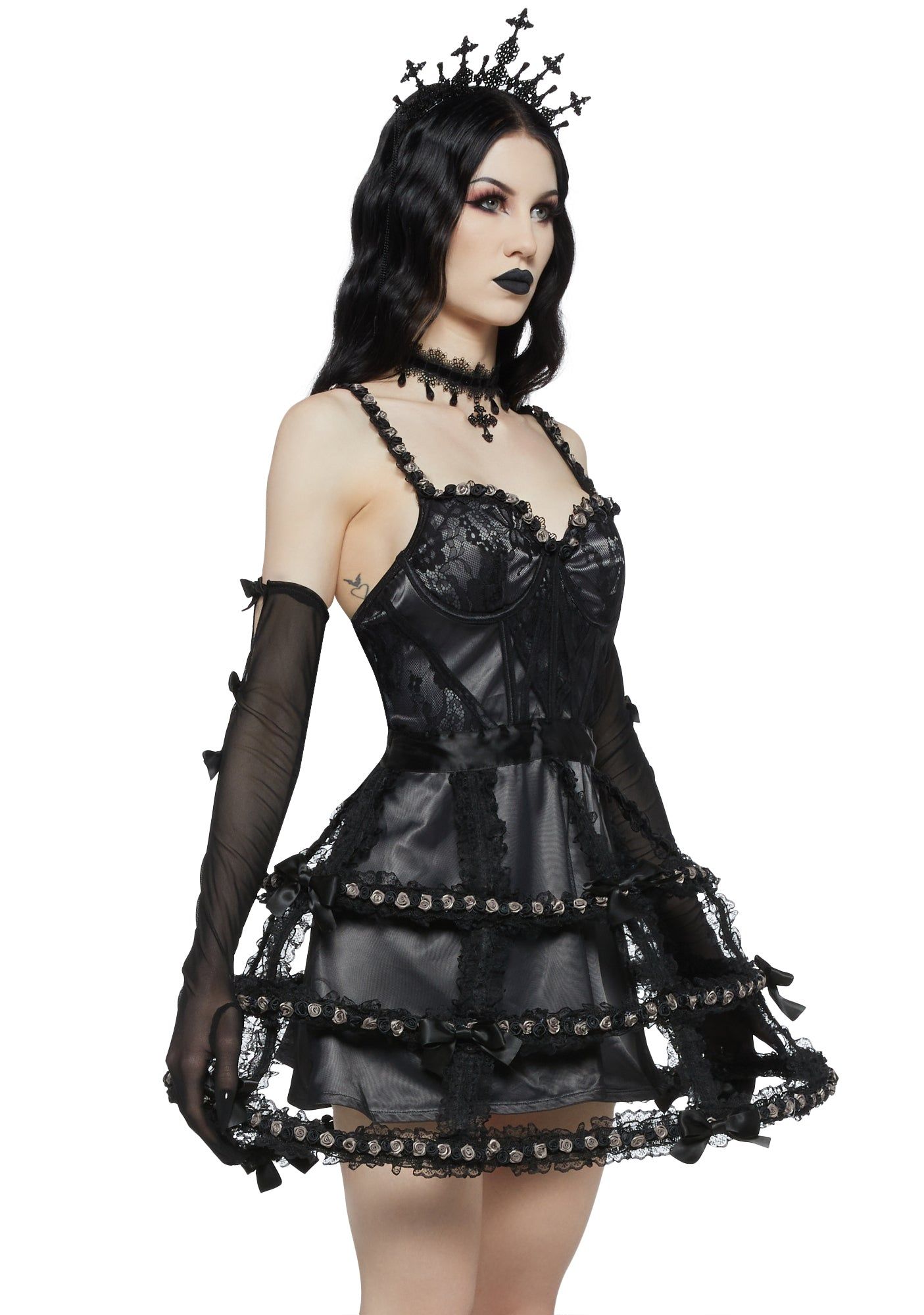 Nightly Nuptials Cage Dress sold by Dolls Kill product image thumbnail 4