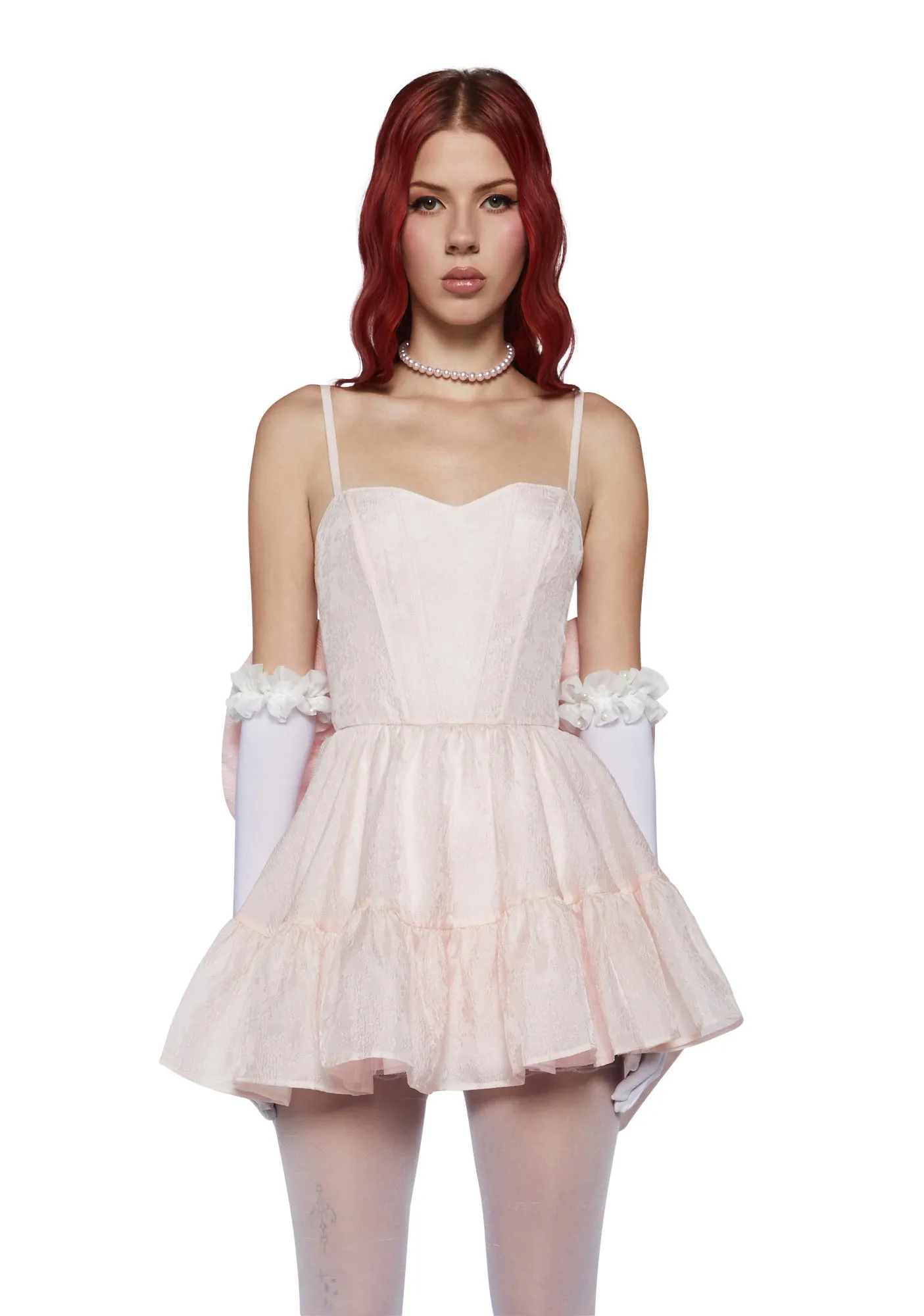 This Magic Moment Mini Dress - Pink sold by Dolls Kill