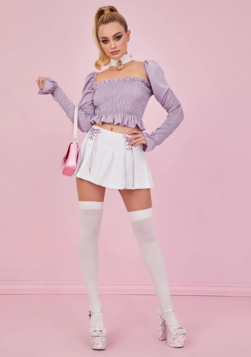 One And Only Lace Up Pleated Skirt sold by Dolls Kill product image thumbnail 3