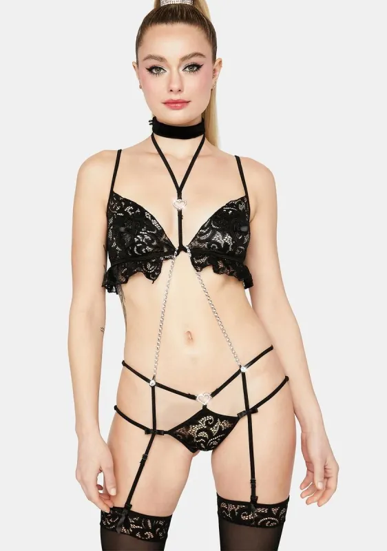 Double Tap Lace Lingerie Set sold by Dolls Kill