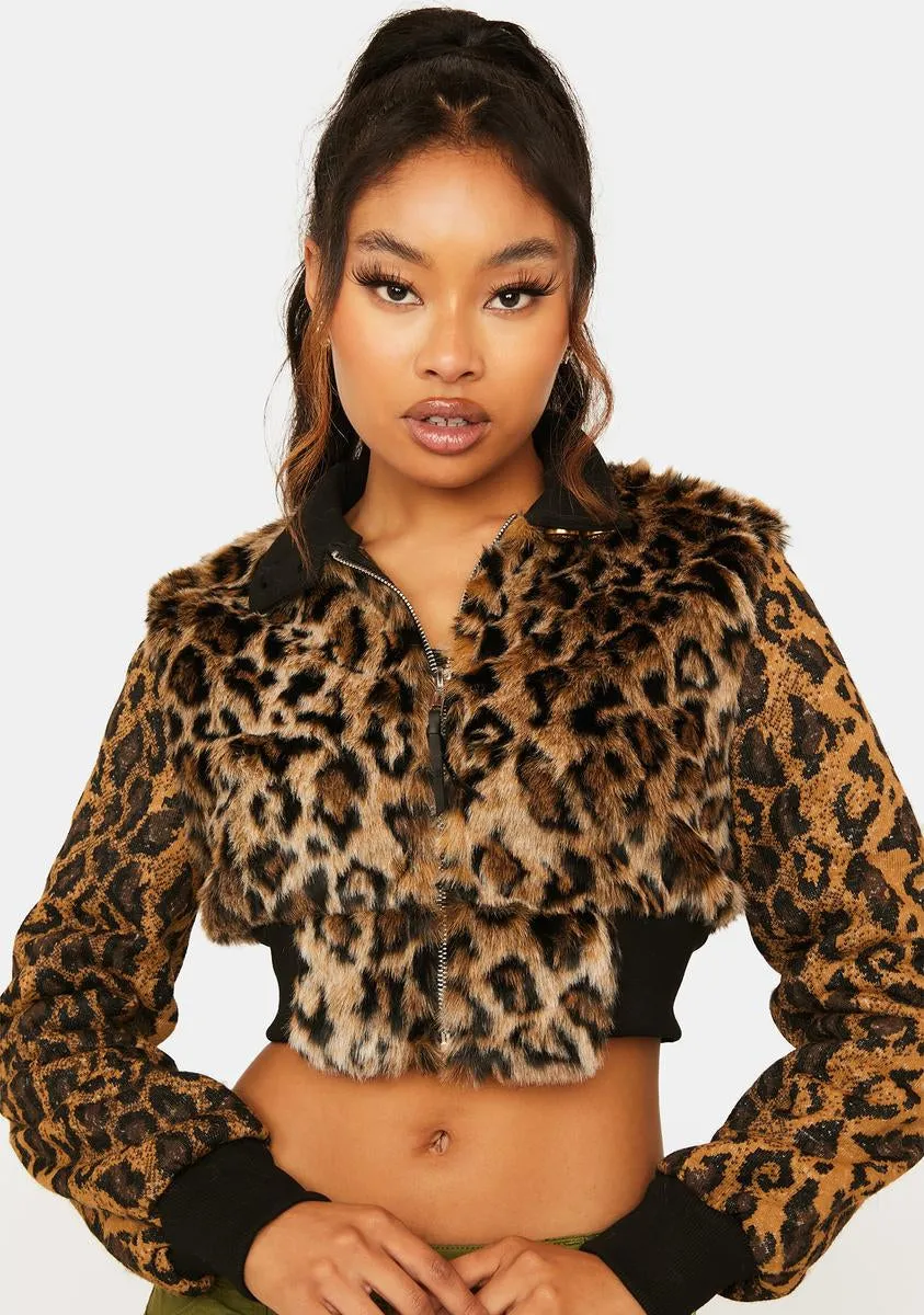 Untamed Leopard Print Jacket sold by Dolls Kill
