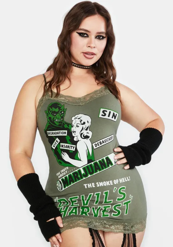 Plus Devil's Harvest Cami Mini Dress sold by Dolls Kill