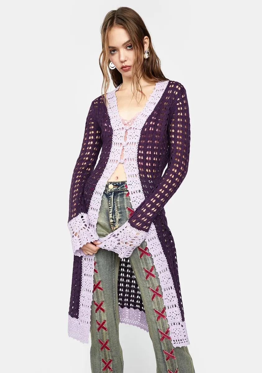 Free Spirit Crochet Duster sold by Dolls Kill