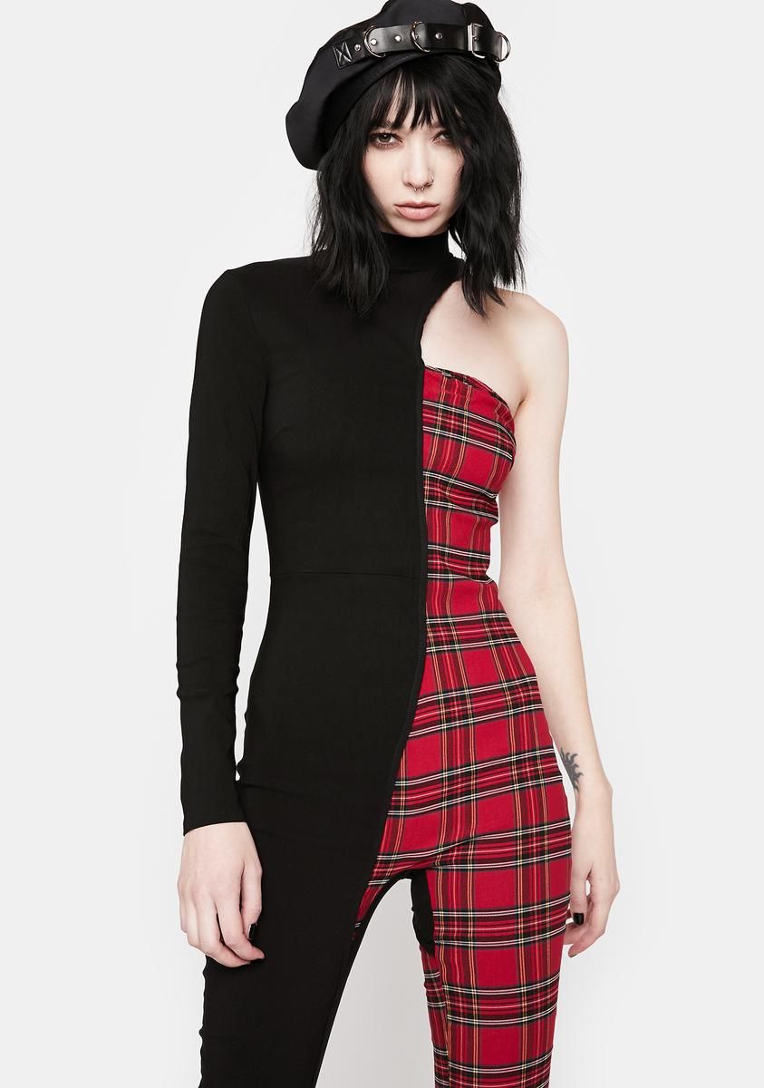 No More Chances Two-Tone Jumpsuit sold by Dolls Kill