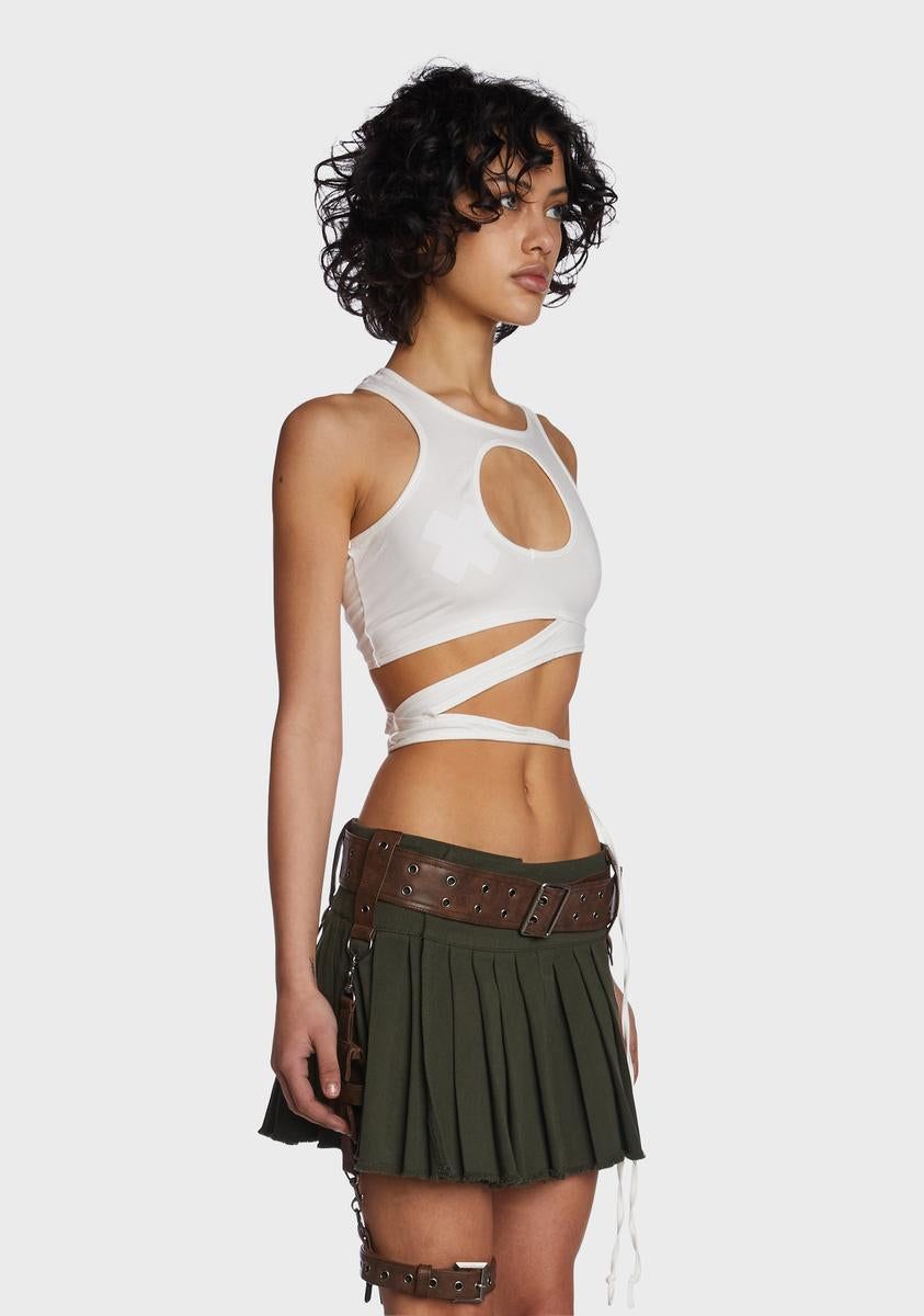 Flanger Layered Wrap Crop Tank sold by Dolls Kill product image thumbnail 4
