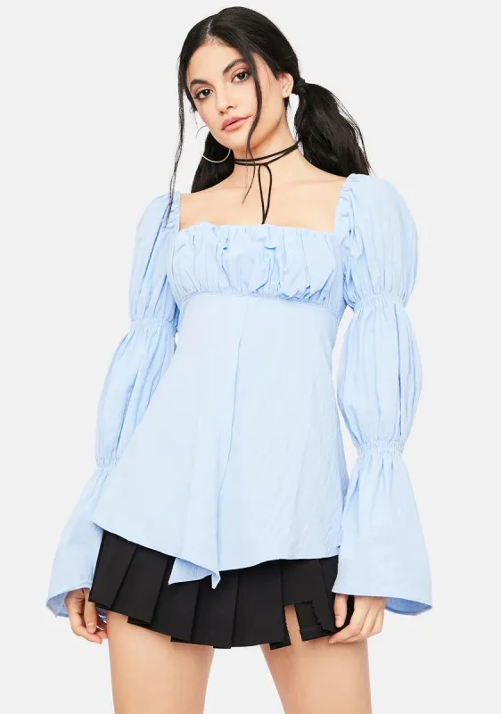 Powder Can't Stop Smiling Peasant Top sold by Dolls Kill