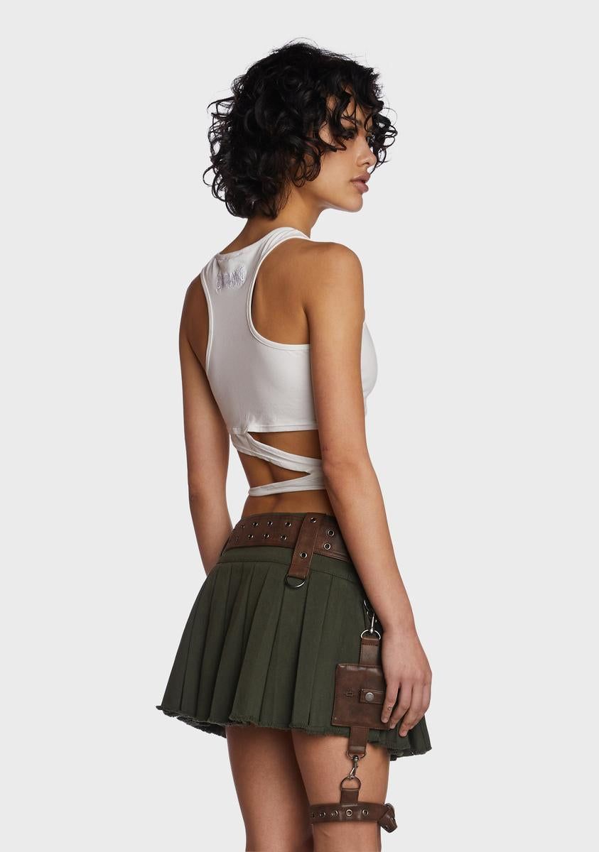 Flanger Layered Wrap Crop Tank sold by Dolls Kill product image thumbnail 3