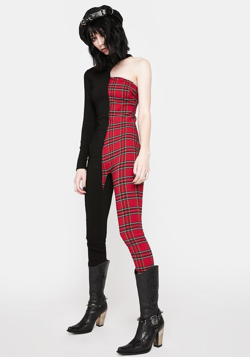 No More Chances Two-Tone Jumpsuit sold by Dolls Kill product image thumbnail 3