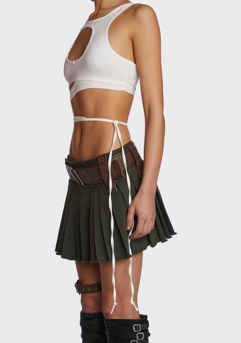 Flanger Layered Wrap Crop Tank sold by Dolls Kill product image thumbnail 2