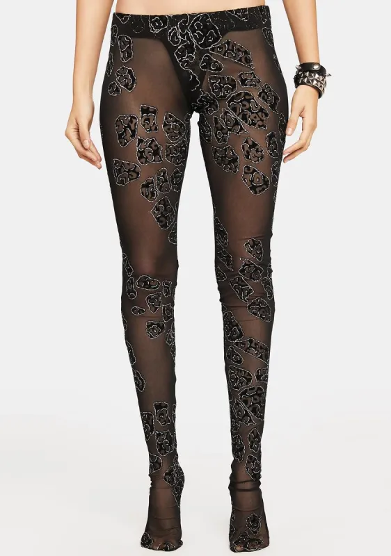 Fierce Creatures Mesh Leggings sold by Dolls Kill