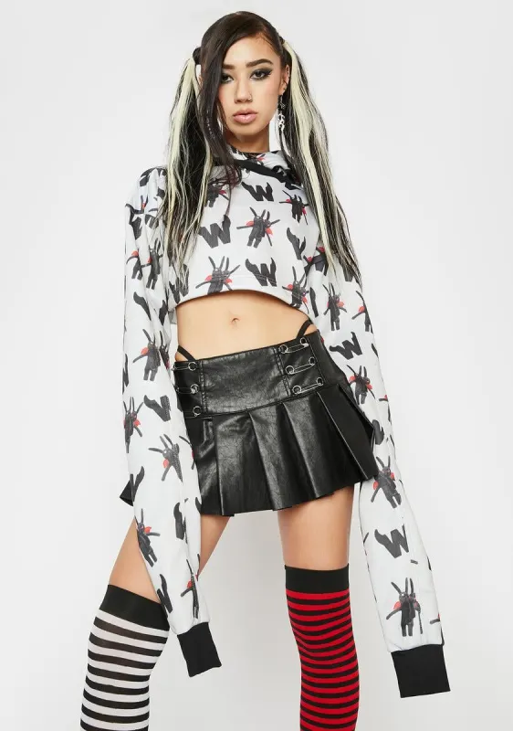 Bunnie Crop Hoodie sold by Dolls Kill