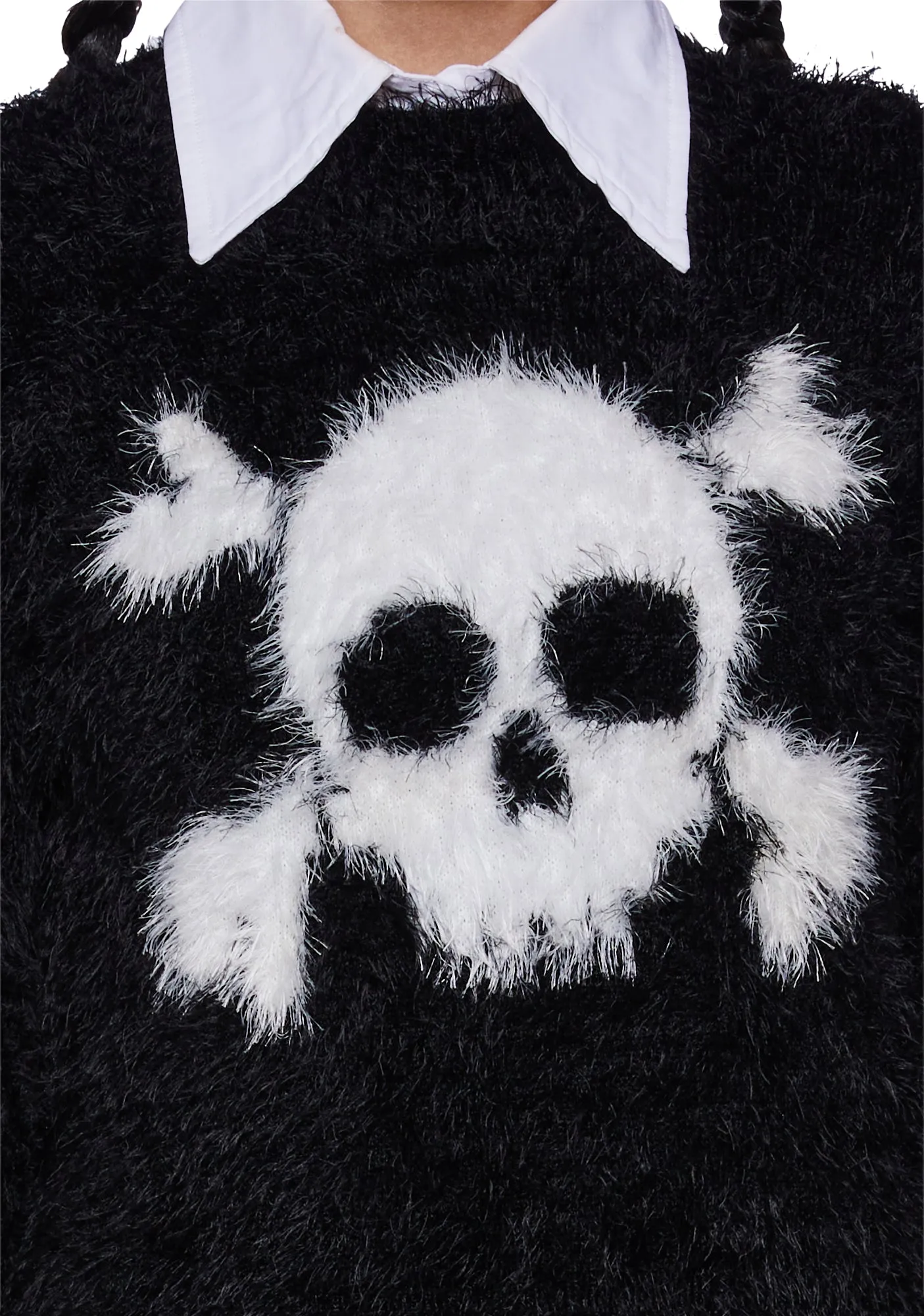 Cursed Cuddler Fuzzy Sweater sold by Dolls Kill product image thumbnail 5