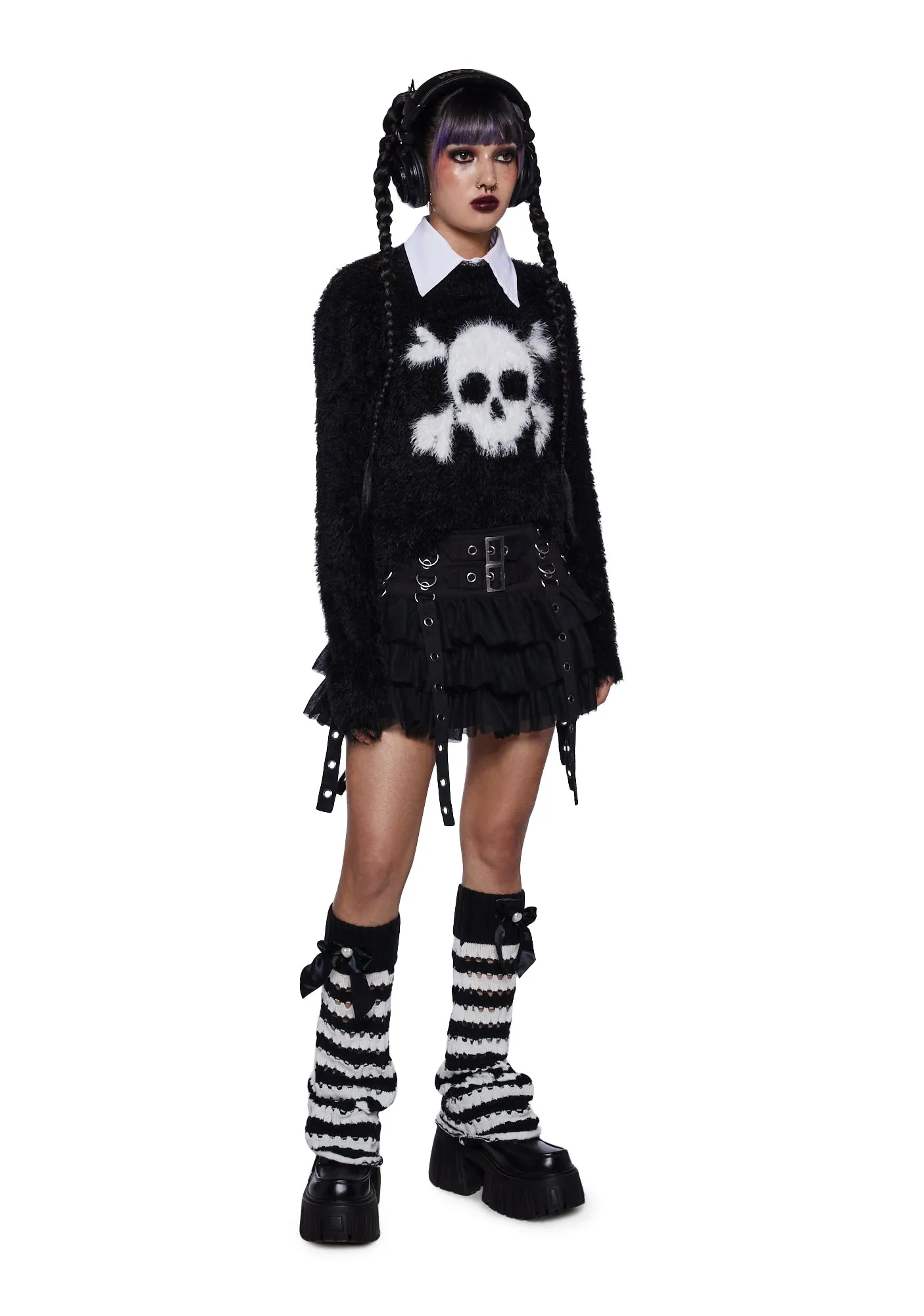 Cursed Cuddler Fuzzy Sweater sold by Dolls Kill product image thumbnail 2