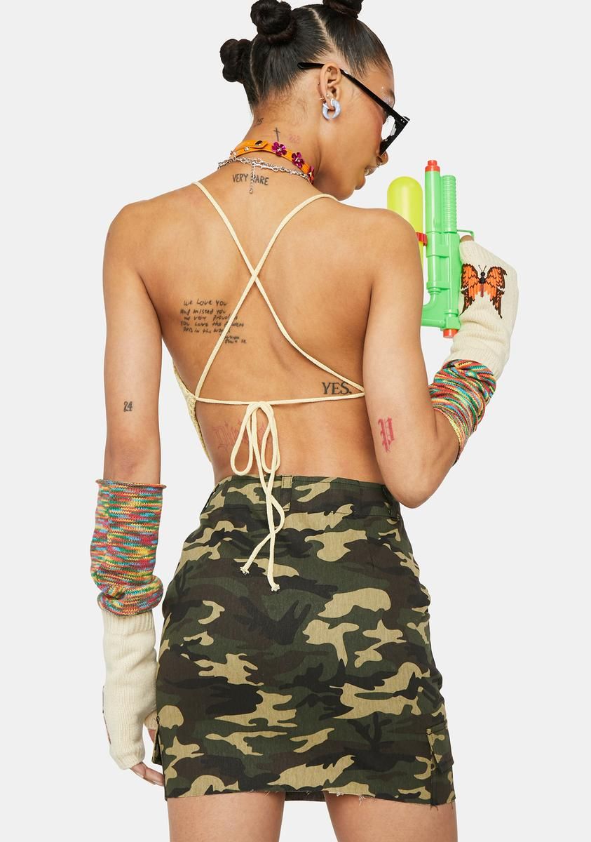 Hold It Down Camo Skirt sold by Dolls Kill product image thumbnail 4