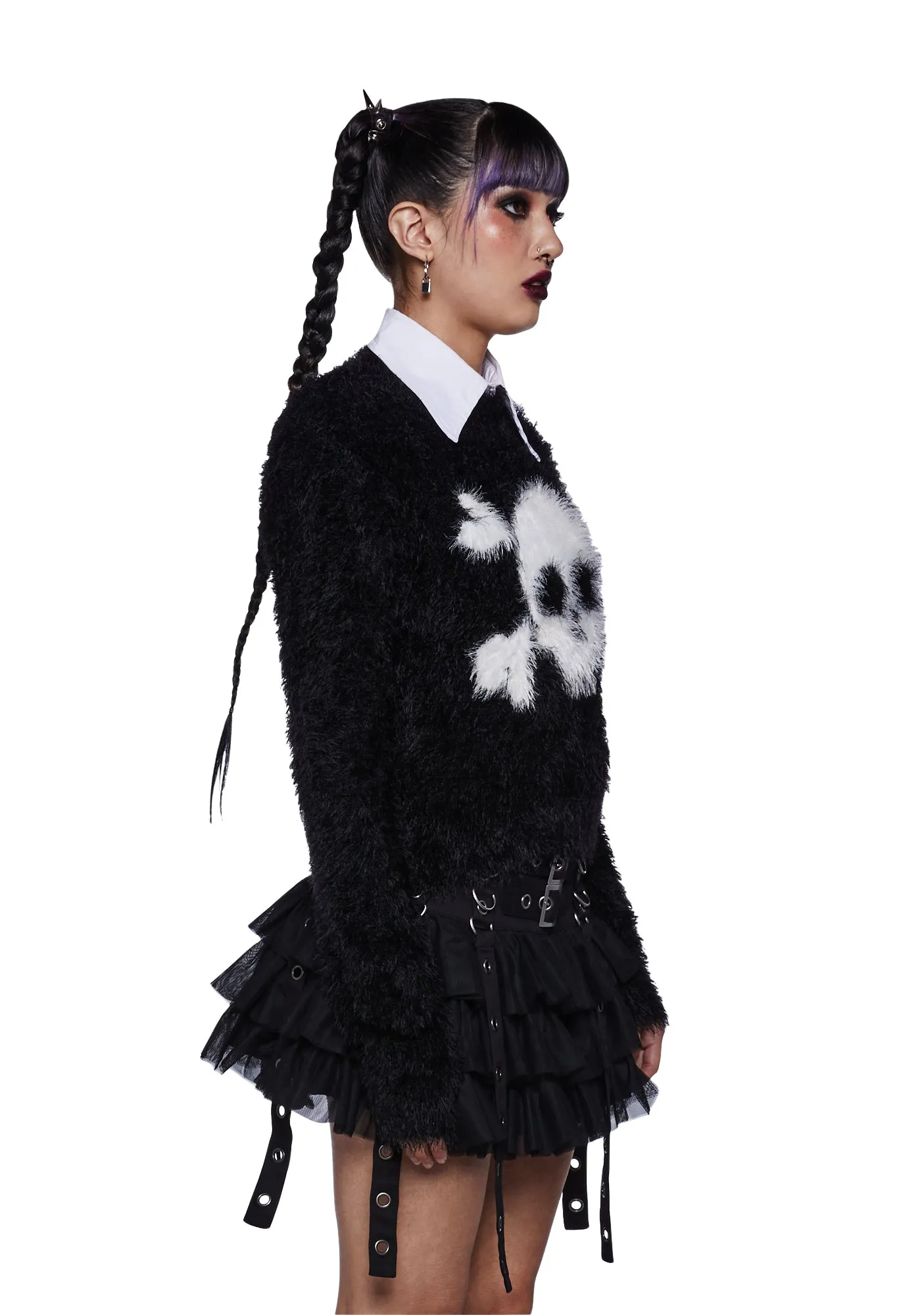 Cursed Cuddler Fuzzy Sweater sold by Dolls Kill product image thumbnail 3